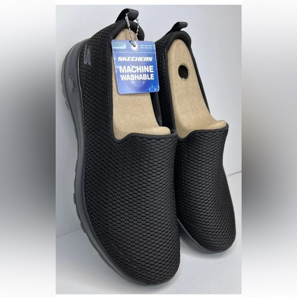 Skechers Women's Go Walk 5 Joy Black Slip-ons 15600W Size 9 Wide New W/O Box - Picture 8 of 12